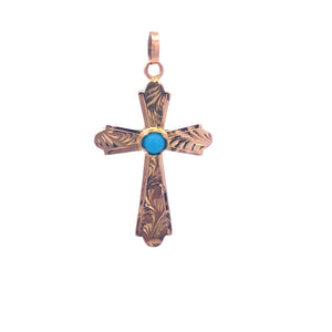 14K Yellow Gold Cross Pendant 2.7g