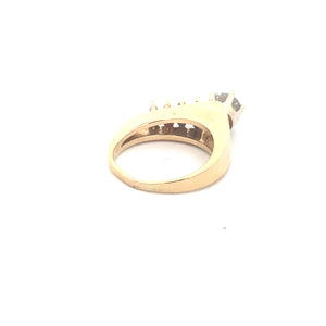 Lady's Diamond Engagement Ring 5 Diamonds 1.36 Carat T.W. 14K Yellow Gold 5.5g
