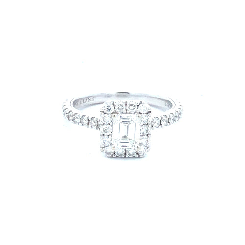 NEIL LANE Engagement Ring 33 Diamonds 1.67 Carat T.W. 14K White Gold 3.7g