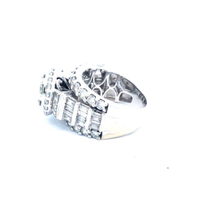 Lady's Diamond Fashion Ring 81 Diamonds 3.72 Carat T.W. 14K White Gold 13.9g