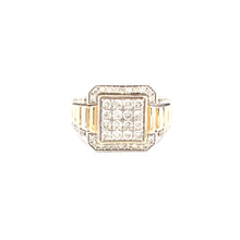 Load image into Gallery viewer, Gent&#39;s Diamond Cluster Ring 58 Diamonds 2.76 Carat T.W 2 Tone Gold 10.8g
