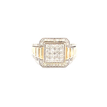 Load image into Gallery viewer, Gent&#39;s Diamond Cluster Ring 58 Diamonds 2.76 Carat T.W 2 Tone Gold 10.8g