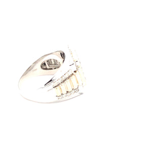 Gent's Diamond Cluster Ring 58 Diamonds 2.76 Carat T.W 2 Tone Gold 10.8g